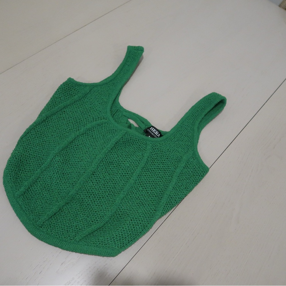 Green Knit Tank Top